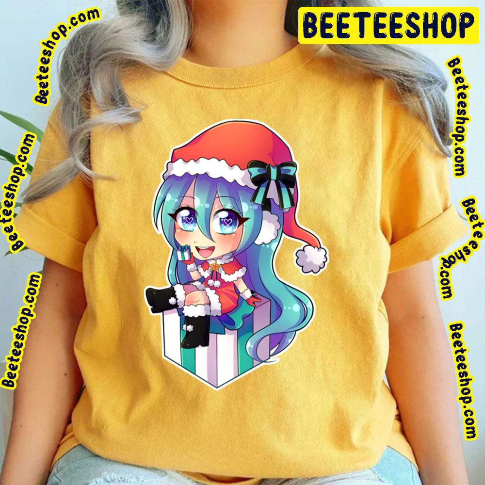 Chibi Christmas Hatsune Miku Trending Unisex T-Shirt Chibi Christmas Hatsune Miku Trending Unisex T-Shirt