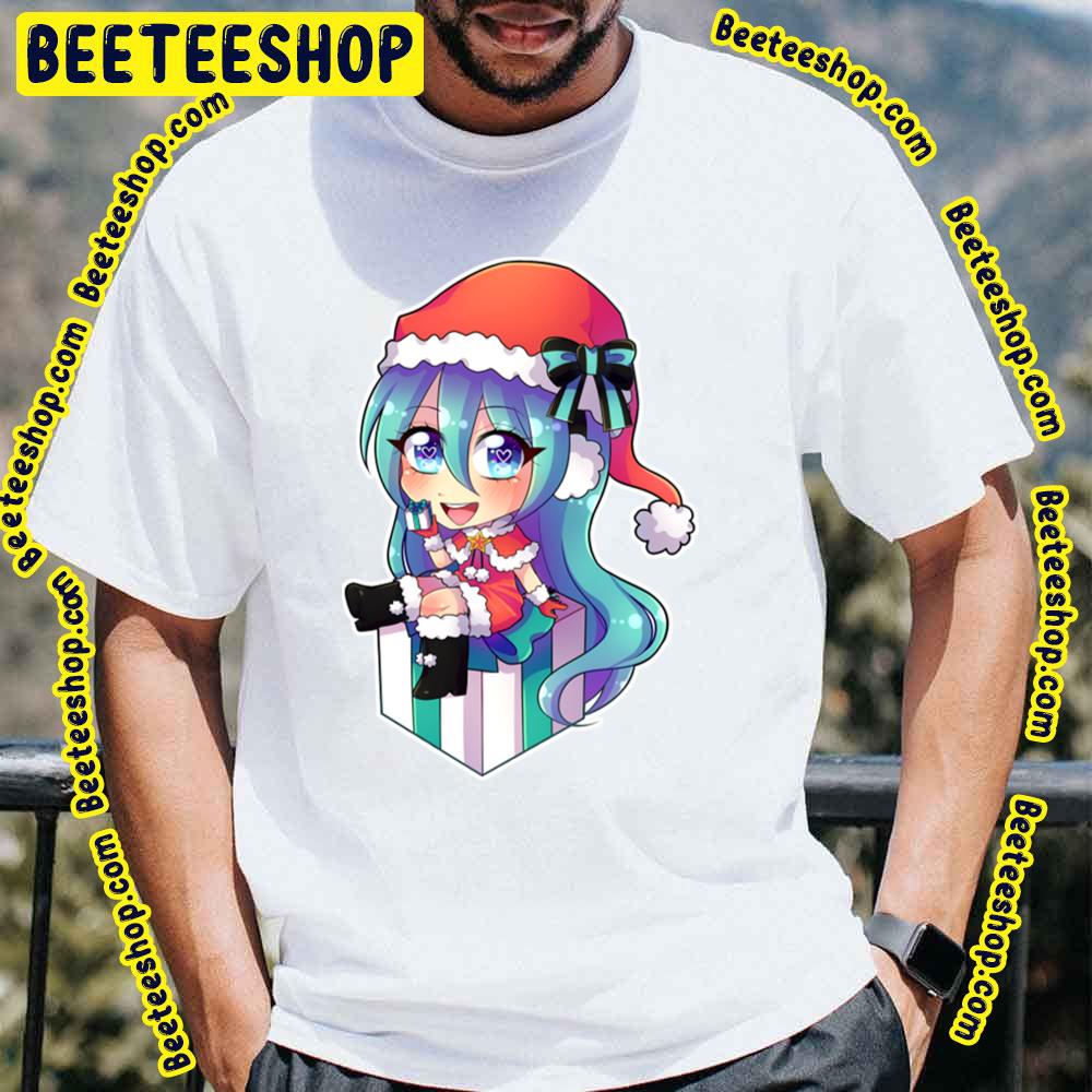 Chibi Christmas Hatsune Miku Trending Unisex T-Shirt Chibi Christmas Hatsune Miku Trending Unisex T-Shirt