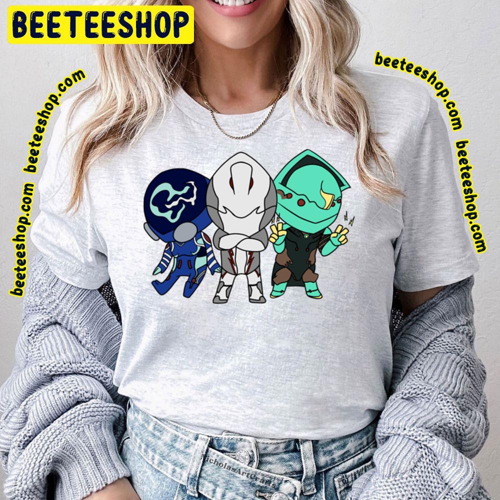 Chibi Warframe Trio Trending Unisex T-Shirt Chibi Warframe Trio Trending Unisex T-Shirt