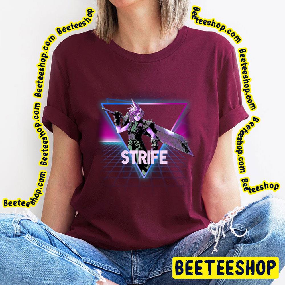 Cloud Strife Neon Landscape Final Fantasy Vii Remake Trending Unisex T-Shirt Cloud Strife Neon Landscape Final Fantasy Vii Remake Trending Unisex T-Shirt