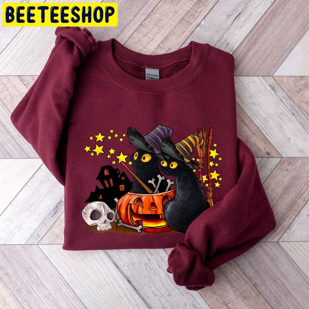Cool Halloween Cat Spooky Seas Trending Unisex Sweatshirt Cool Halloween Cat Spooky Seas Trending Unisex Sweatshirt