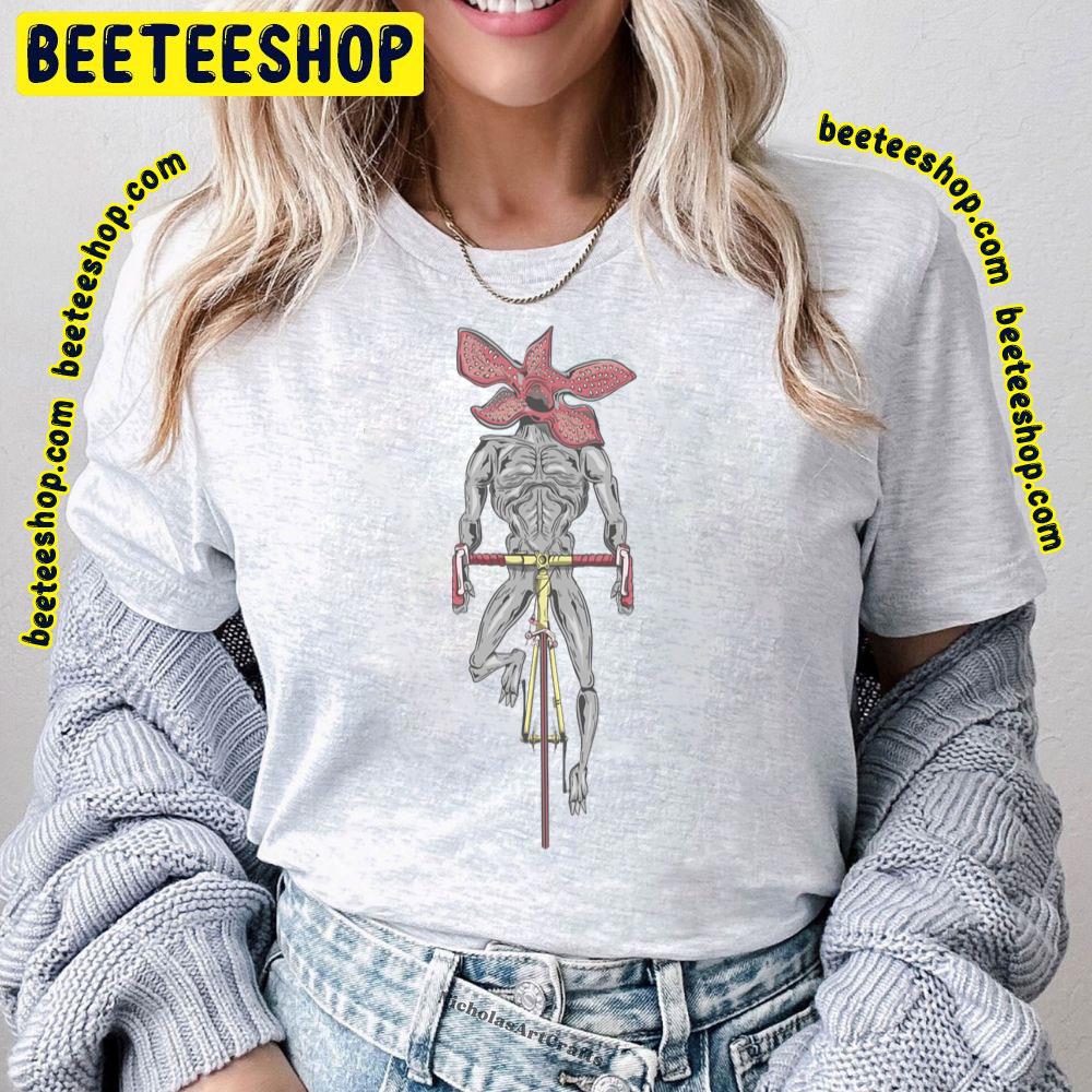 Demogorgon Riding A Bike Stranger Things Trending Unisex T-Shirt Demogorgon Riding A Bike Stranger Things Trending Unisex T-Shirt