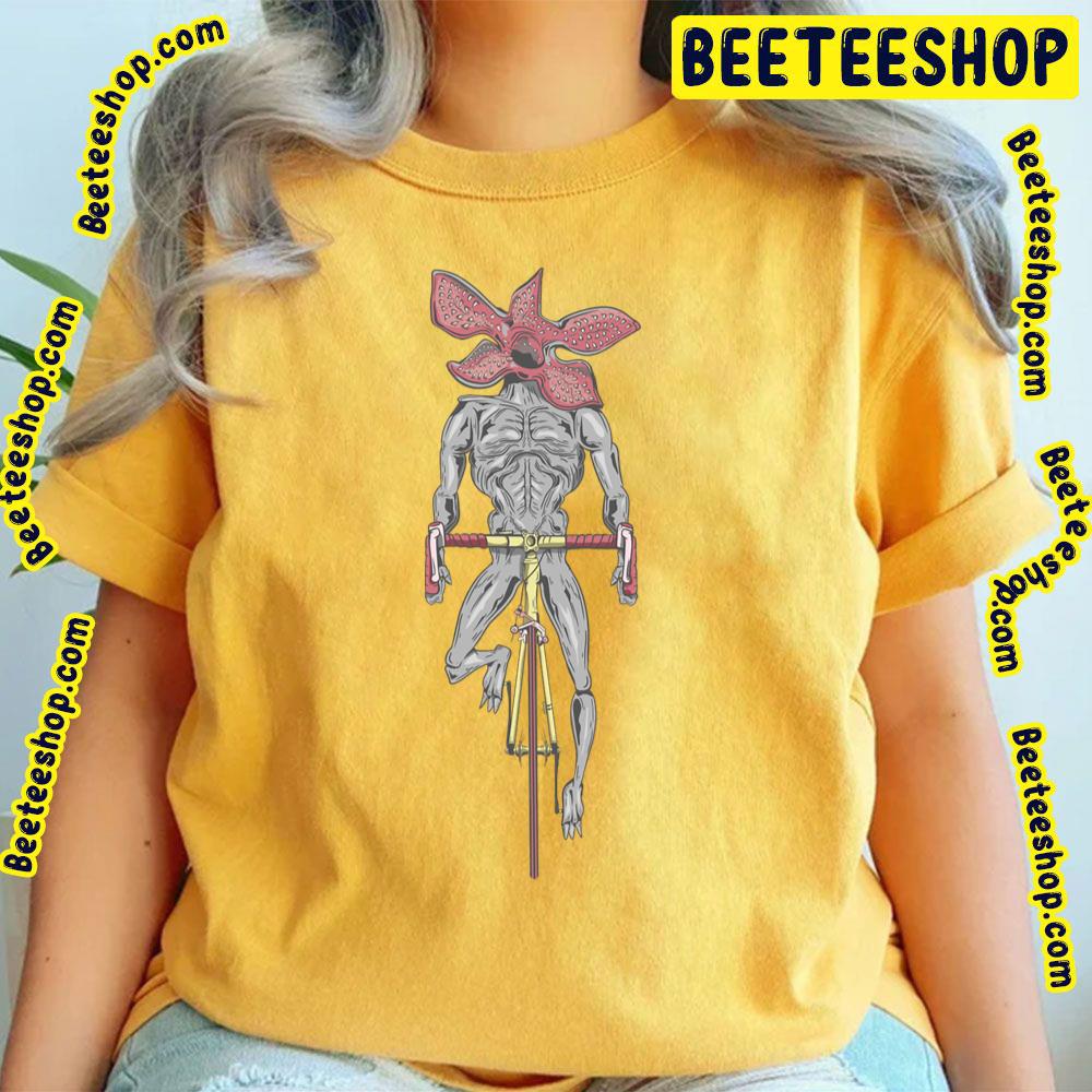 Demogorgon Riding A Bike Stranger Things Trending Unisex T-Shirt Demogorgon Riding A Bike Stranger Things Trending Unisex T-Shirt