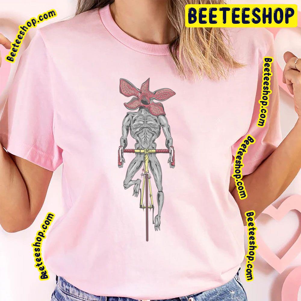 Demogorgon Riding A Bike Stranger Things Trending Unisex T-Shirt Demogorgon Riding A Bike Stranger Things Trending Unisex T-Shirt