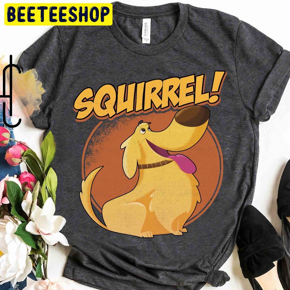 Disney Pixar Up Funny Dug Dog Squirrel Retro Trending Unisex T-Shirt Disney Pixar Up Funny Dug Dog Squirrel Retro Trending Unisex T-Shirt