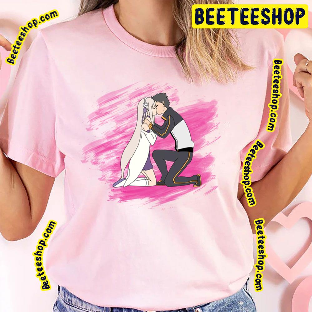 Emilia And Subaru Intimate Re Zero Trending Unisex T-Shirt Emilia And Subaru Intimate Re Zero Trending Unisex T-Shirt