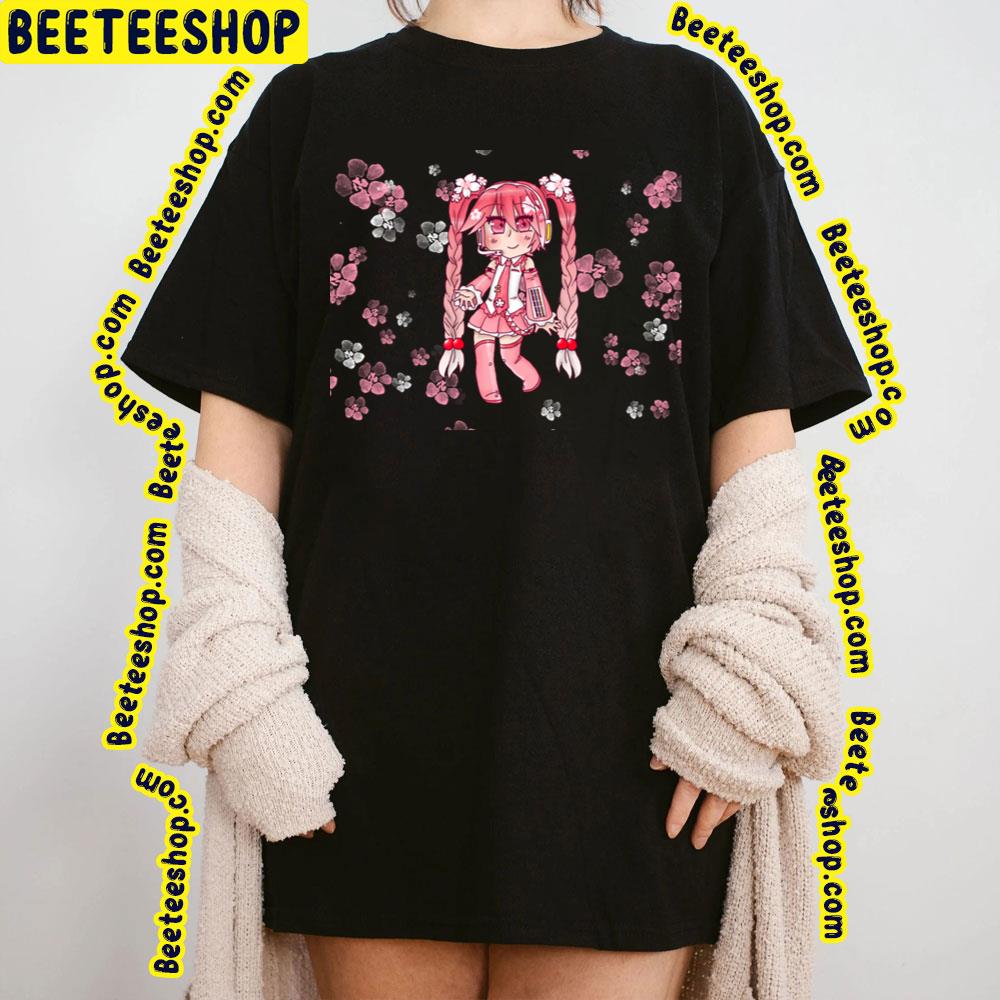 Flower Sakura Hatsune Miku Vocaloid Trending Unisex T-Shirt Flower Sakura Hatsune Miku Vocaloid Trending Unisex T-Shirt