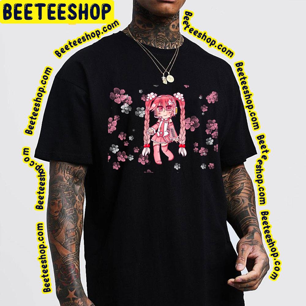 Flower Sakura Hatsune Miku Vocaloid Trending Unisex T-Shirt Flower Sakura Hatsune Miku Vocaloid Trending Unisex T-Shirt