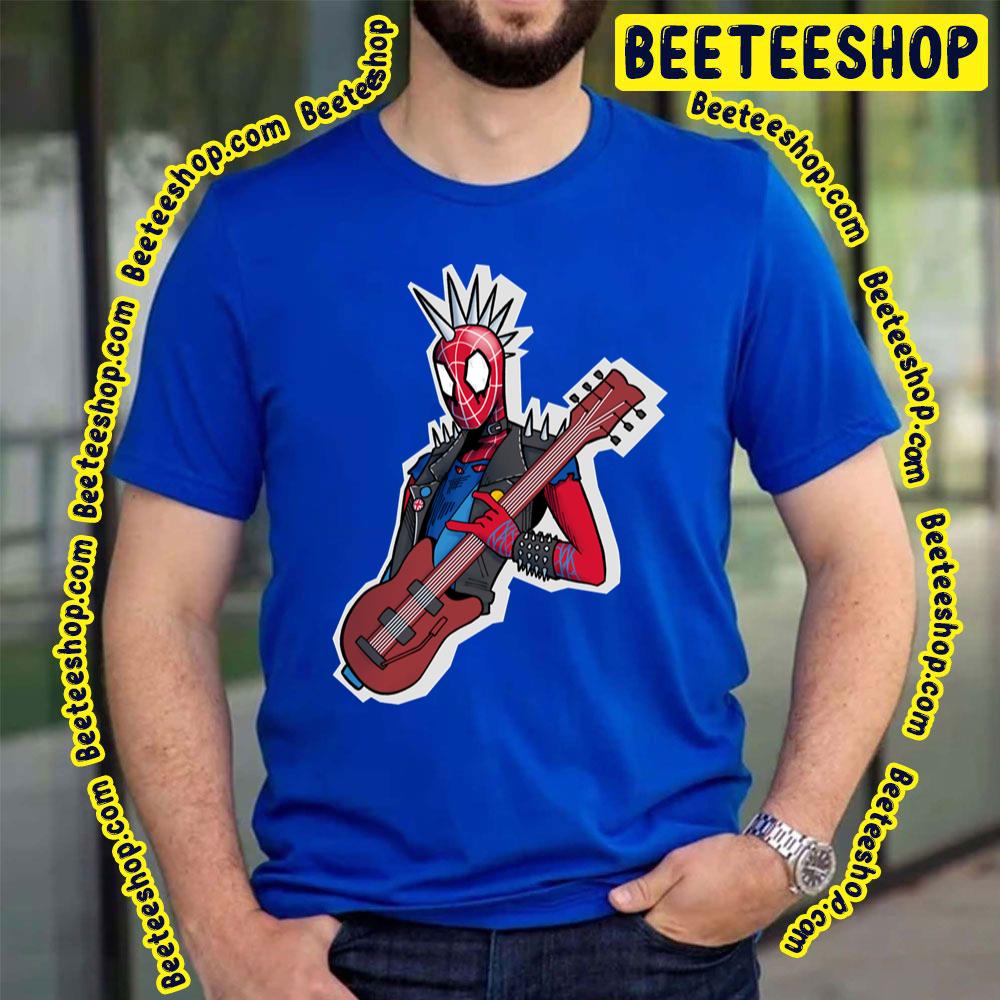 Funny Spider Punk Spiderverse Movie Trending Unisex T-Shirt Funny Spider Punk Spiderverse Movie Trending Unisex T-Shirt