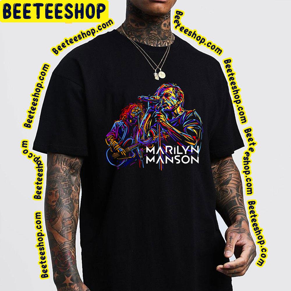 Glowing Marilyn Manson Trending Unisex T-Shirt Glowing Marilyn Manson Trending Unisex T-Shirt