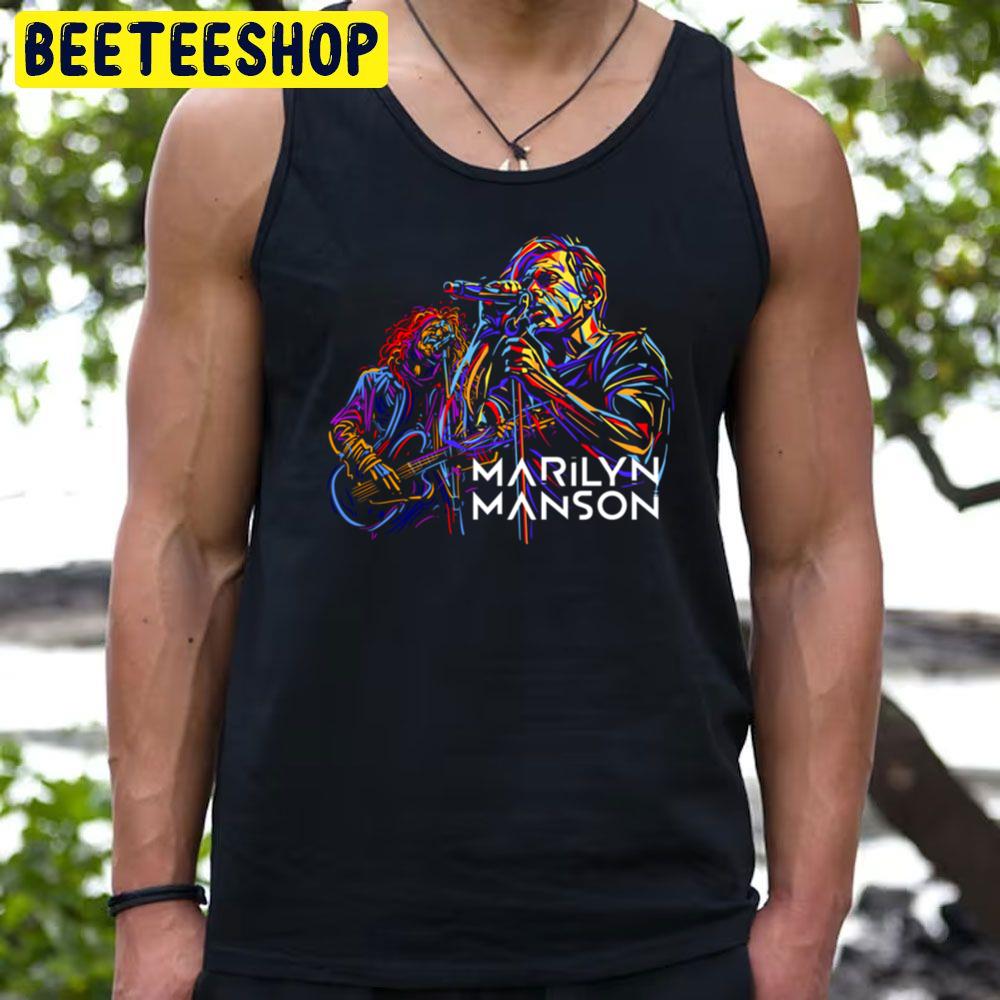 Glowing Marilyn Manson Trending Unisex T-Shirt Glowing Marilyn Manson Trending Unisex T-Shirt