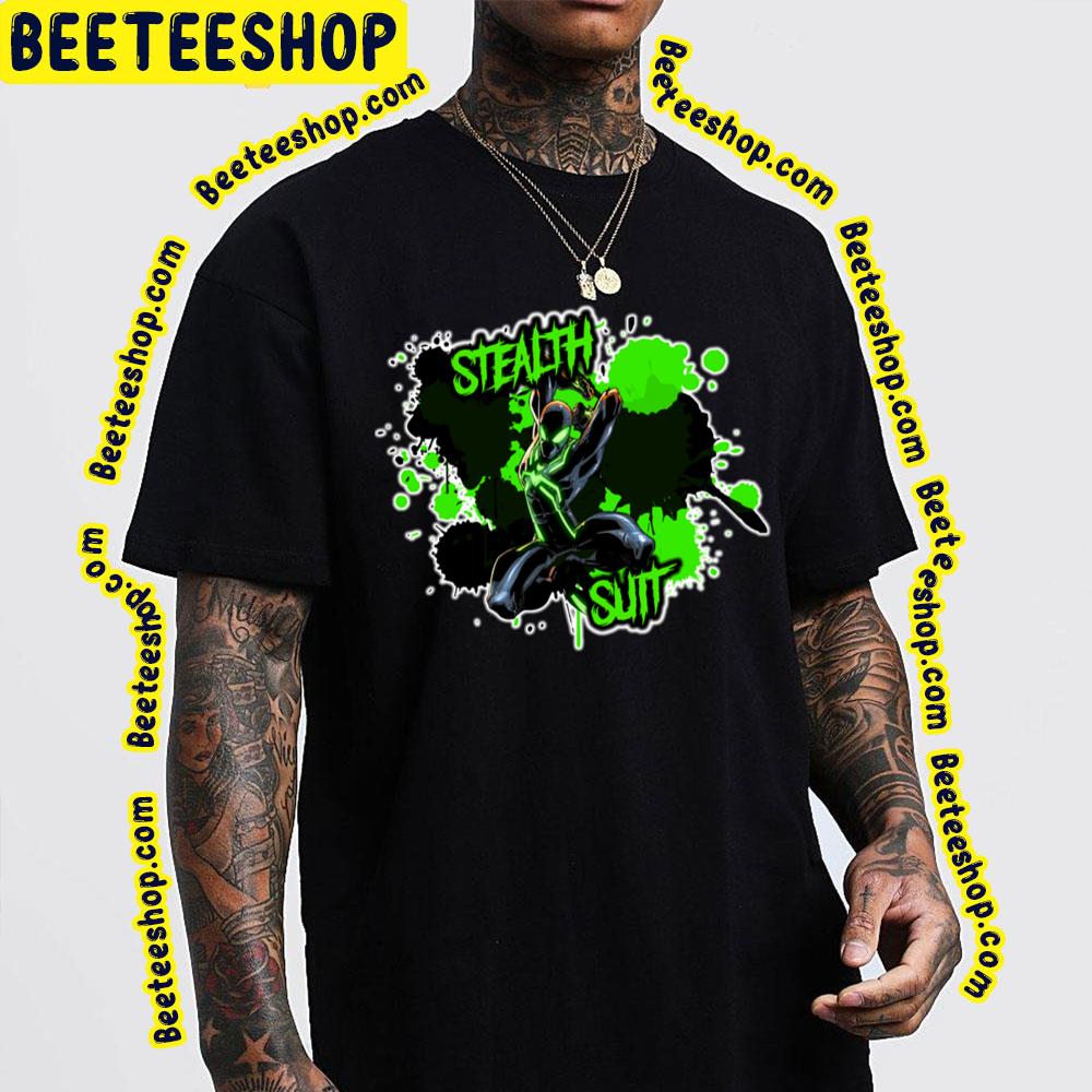 Green Art Stealth Suit Spiderverse Movie Trending Unisex T-Shirt Green Art Stealth Suit Spiderverse Movie Trending Unisex T-Shirt