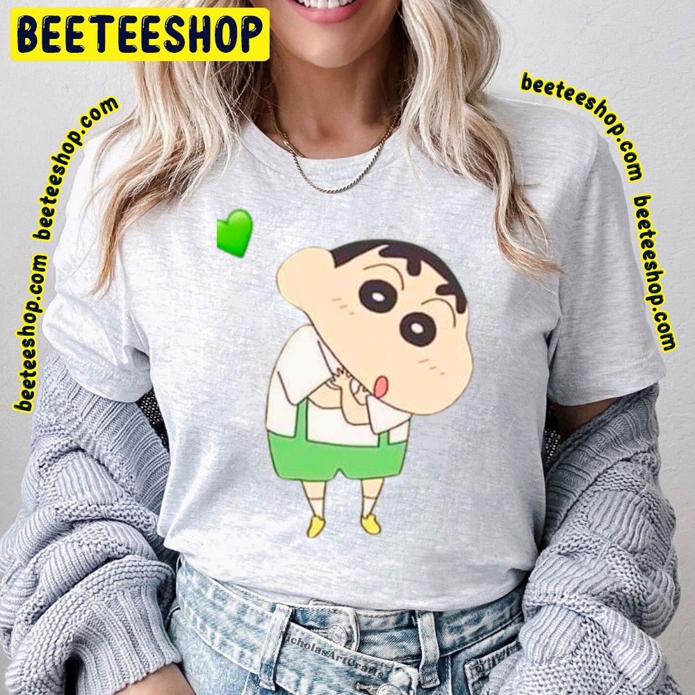 Green Heart Crayon Shin Chan Trending Unisex T-Shirt Green Heart Crayon Shin Chan Trending Unisex T-Shirt