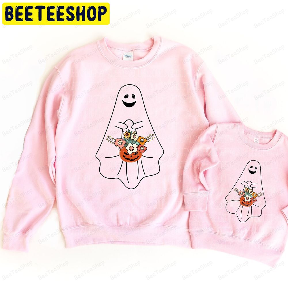 Groovy Halloween Ghost Floral Preppy Trick Or Treat Spooky Trending Unisex Sweatshirt Groovy Halloween Ghost Floral Preppy Trick Or Treat Spooky Trending Unisex Sweatshirt