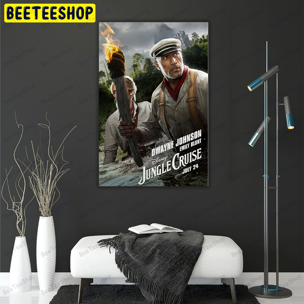 Jungle Cruise Dwayne Johnson Emily Blunt Movie Portrait Canvas Jungle Cruise Dwayne Johnson Emily Blunt Movie Portrait Canvas