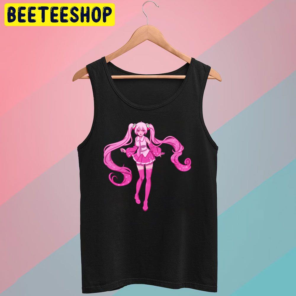 Kawaaii Pink Cherry Blossomhatsune Miku Trending Unisex T-Shirt Kawaaii Pink Cherry Blossomhatsune Miku Trending Unisex T-Shirt