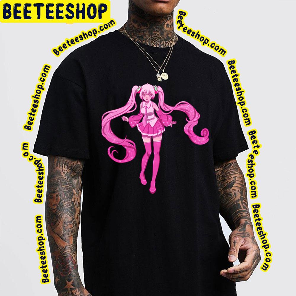 Kawaaii Pink Cherry Blossomhatsune Miku Trending Unisex T-Shirt Kawaaii Pink Cherry Blossomhatsune Miku Trending Unisex T-Shirt