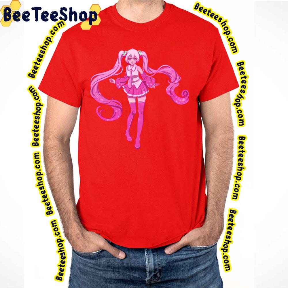 Kawaaii Pink Cherry Blossomhatsune Miku Trending Unisex T-Shirt Kawaaii Pink Cherry Blossomhatsune Miku Trending Unisex T-Shirt