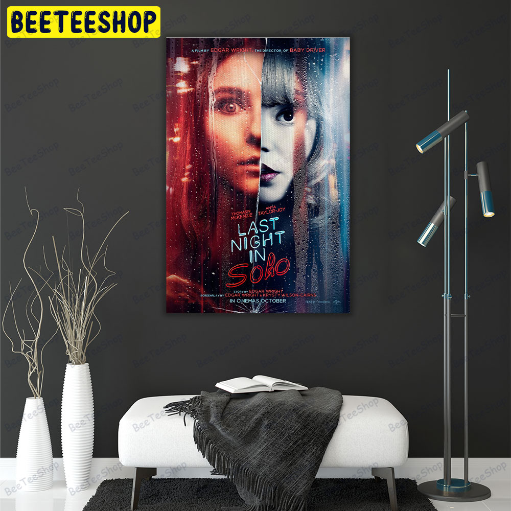 Last Night In Soho Thomasin Mckenzie Anya Taylor-joy Movie Portrait Canvas Last Night In Soho Thomasin Mckenzie Anya Taylor-joy Movie Portrait Canvas