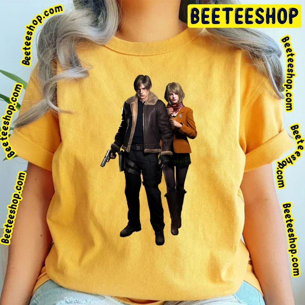 Leon And Ashley Remake Resident Evil Village Trending Unisex T-Shirt Leon And Ashley Remake Resident Evil Village Trending Unisex T-Shirt