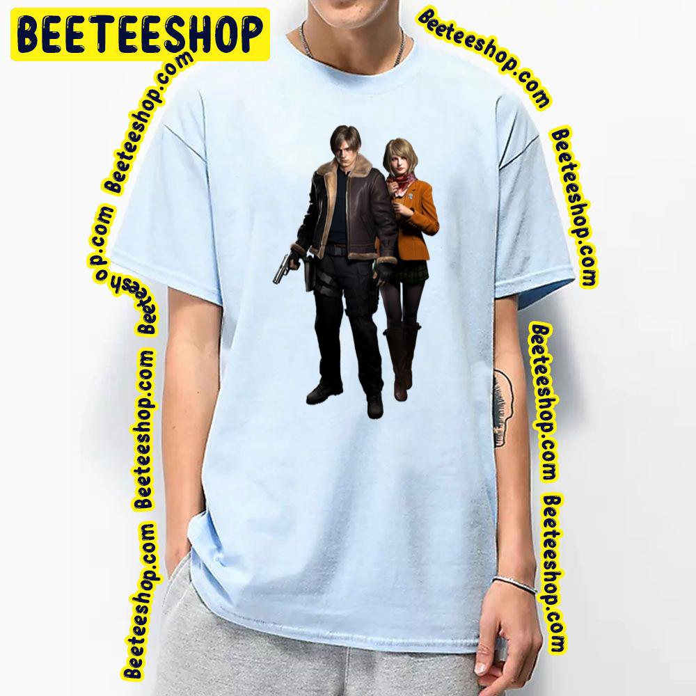 Leon And Ashley Remake Resident Evil Village Trending Unisex T-Shirt Leon And Ashley Remake Resident Evil Village Trending Unisex T-Shirt
