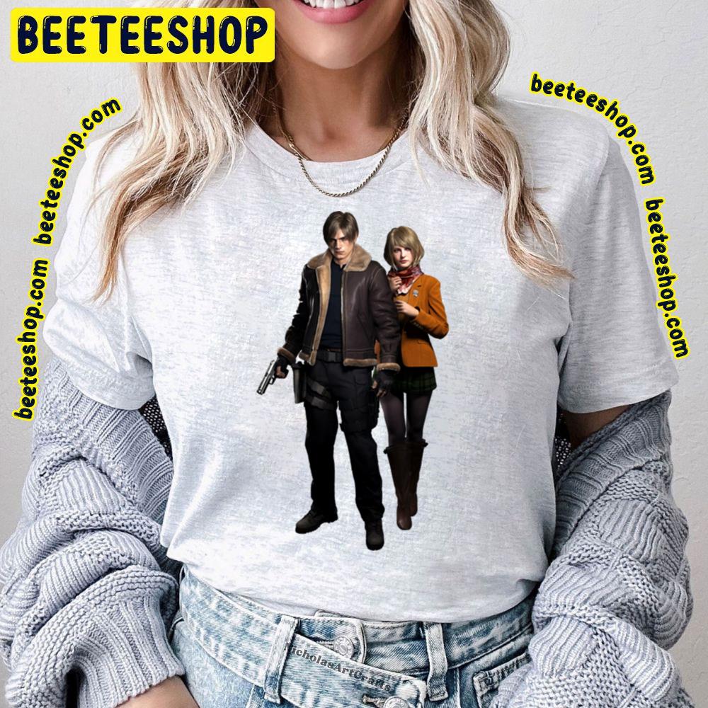Leon And Ashley Remake Resident Evil Village Trending Unisex T-Shirt Leon And Ashley Remake Resident Evil Village Trending Unisex T-Shirt