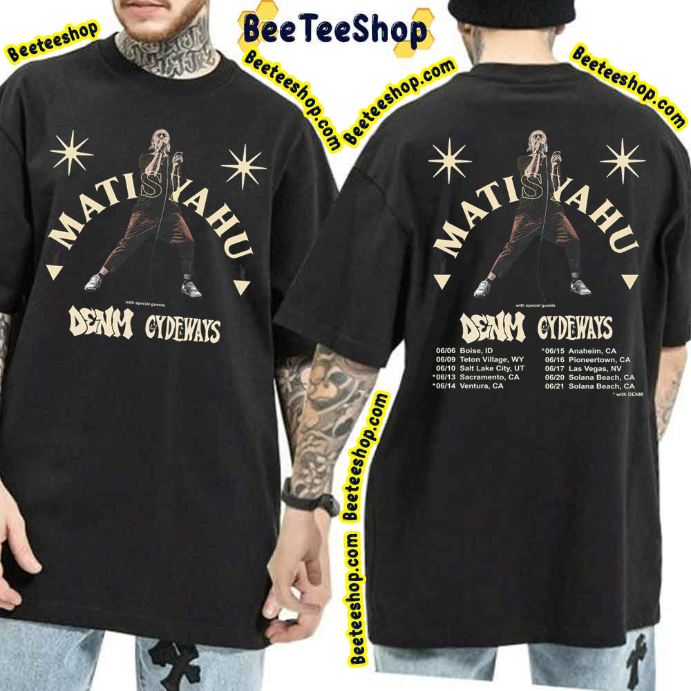 Matisyahu With Denm Cydeways 2023 Double Sided Trending Unisex T-Shirt Matisyahu With Denm Cydeways 2023 Double Sided Trending Unisex T-Shirt