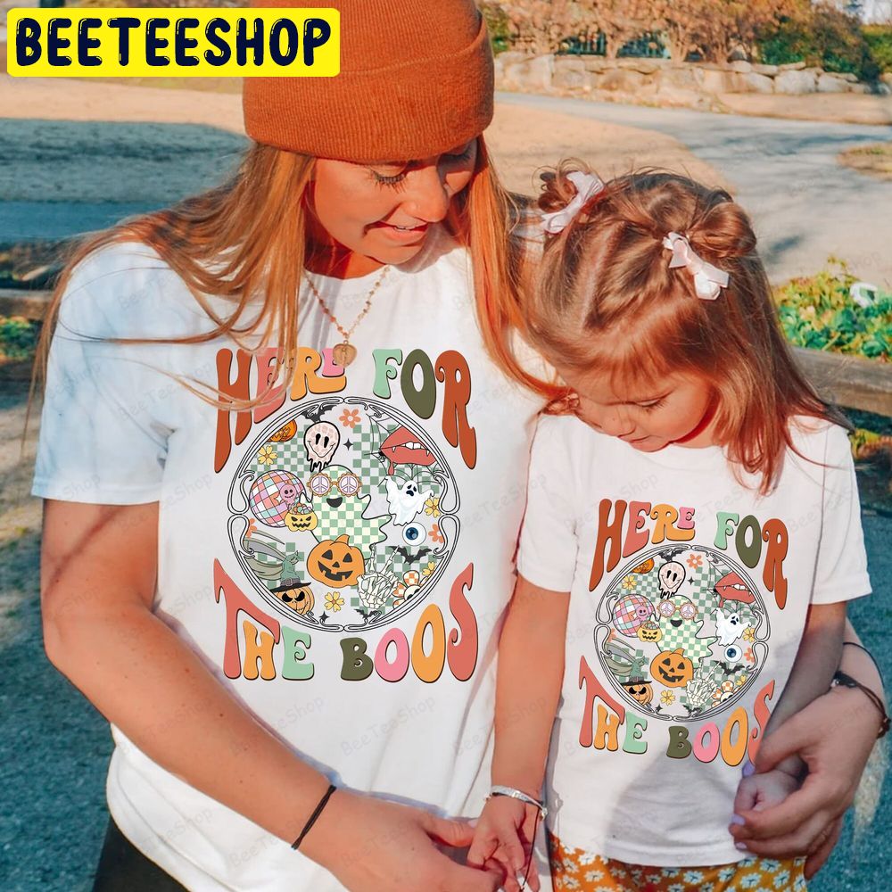 Mommy And Me Halloween Here For The Boos Trending Unisex T-Shirt Mommy And Me Halloween Here For The Boos Trending Unisex T-Shirt