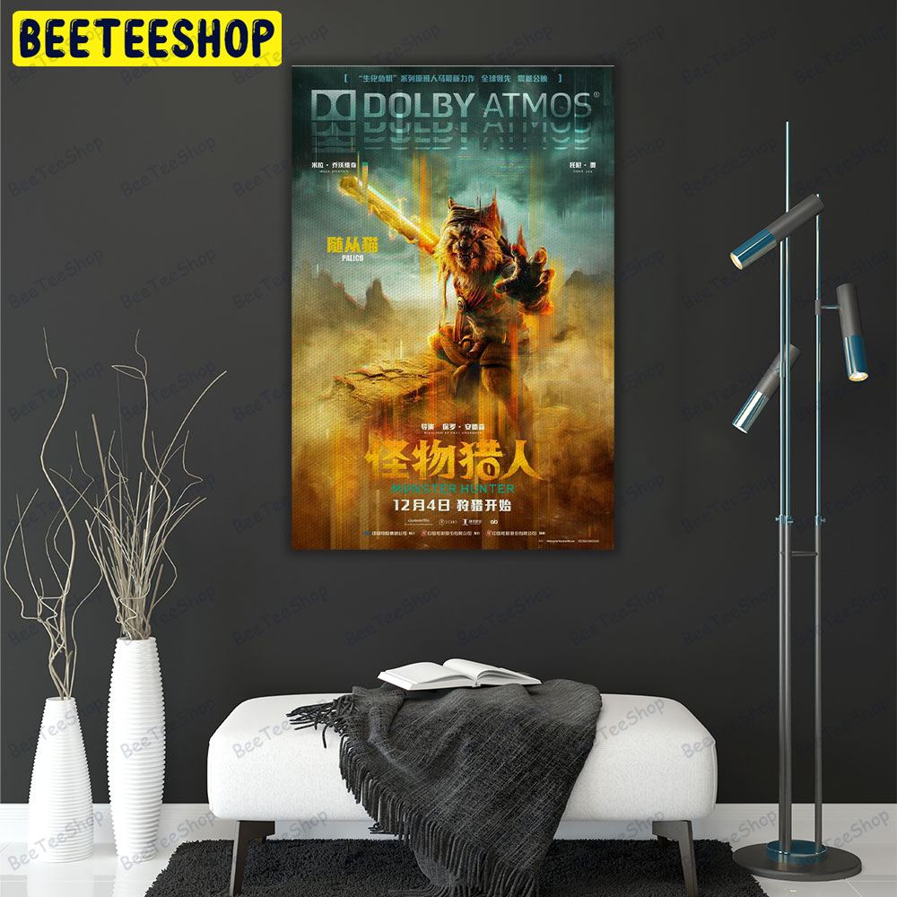 Monster Hunter Milla Jovovich Tony Jaa Art Movie Portrait Canvas Monster Hunter Milla Jovovich Tony Jaa Art Movie Portrait Canvas