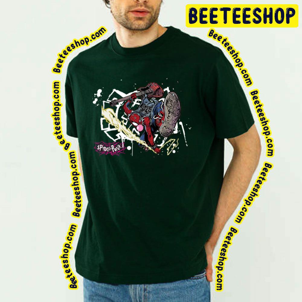 Morales Spider Punk Spiderverse Movie Trending Unisex T-Shirt Morales Spider Punk Spiderverse Movie Trending Unisex T-Shirt