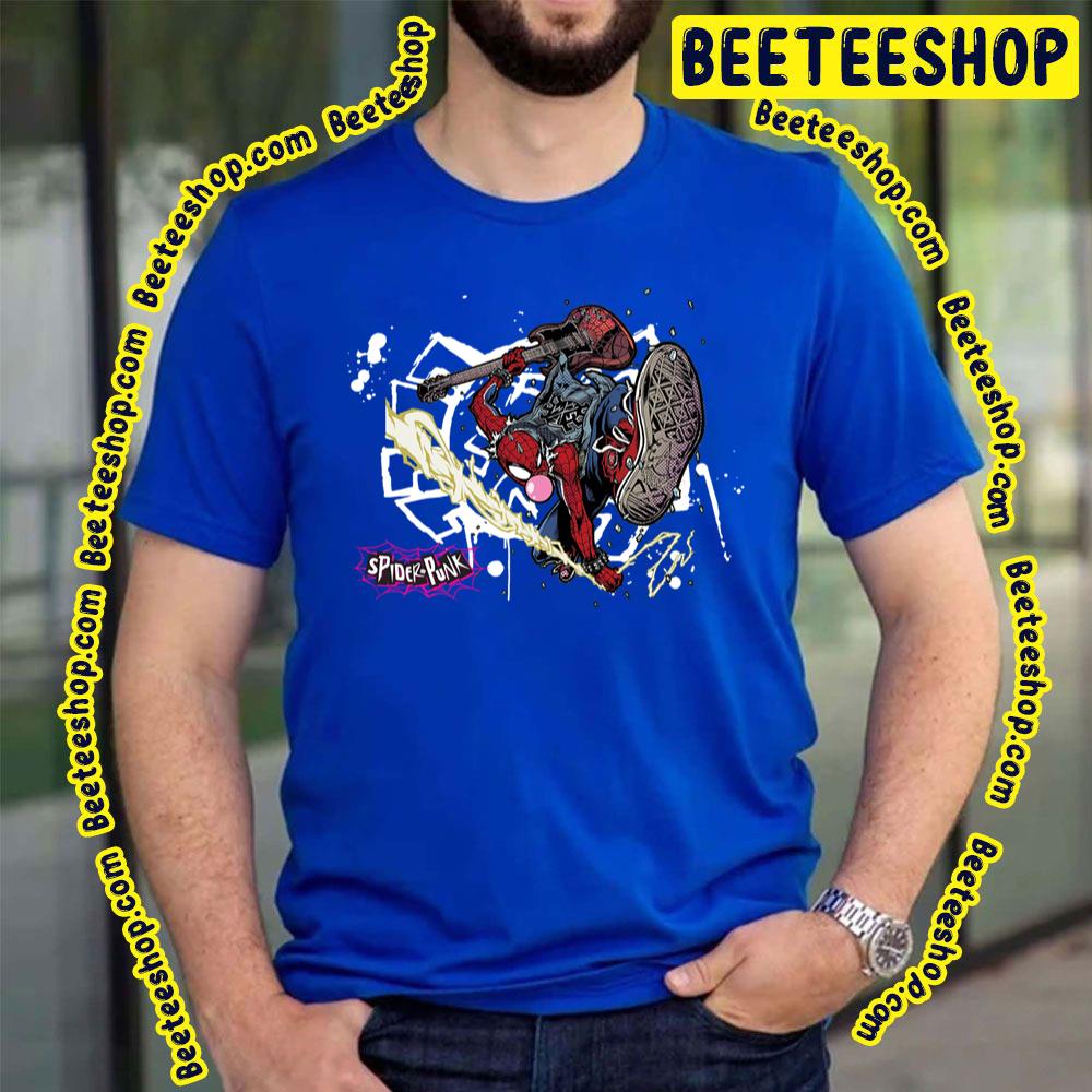 Morales Spider Punk Spiderverse Movie Trending Unisex T-Shirt Morales Spider Punk Spiderverse Movie Trending Unisex T-Shirt