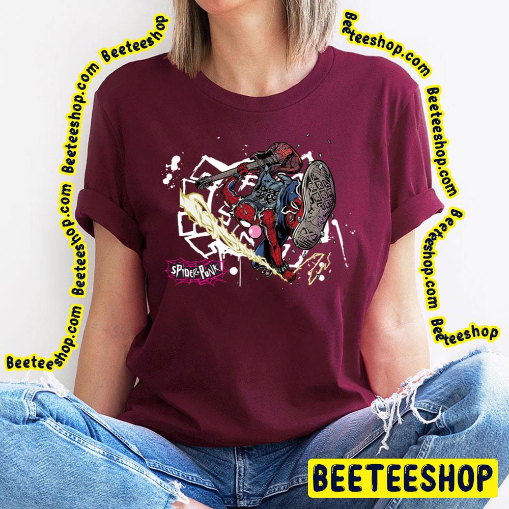 Morales Spider Punk Spiderverse Movie Trending Unisex T-Shirt Morales Spider Punk Spiderverse Movie Trending Unisex T-Shirt