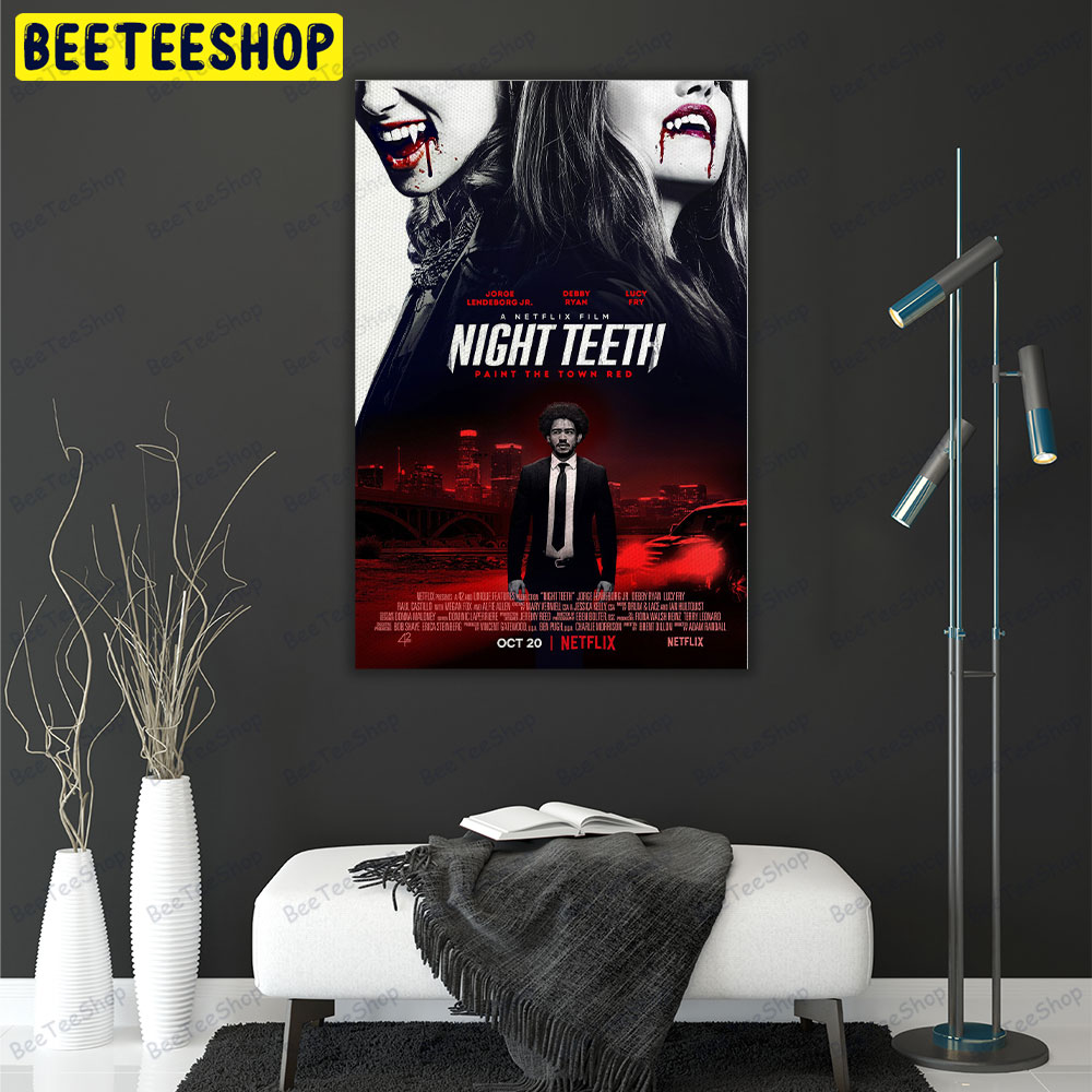 Night Teeth Jorge Lendeborg Jr Debby Ryan Movie Portrait Canvas Night Teeth Jorge Lendeborg Jr Debby Ryan Movie Portrait Canvas