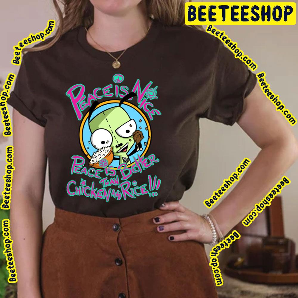 Peace Is Nice Invader Zim Trending Unisex T-Shirt Peace Is Nice Invader Zim Trending Unisex T-Shirt