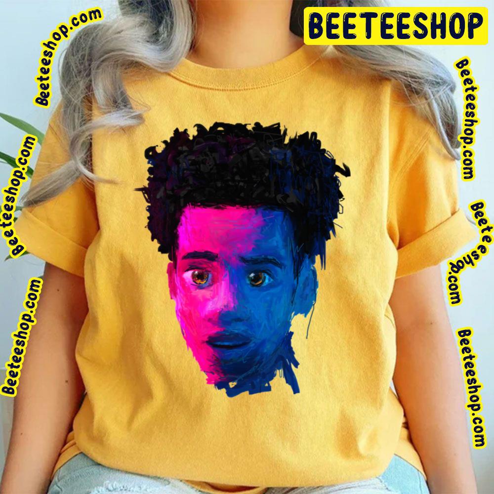 Portrait Miles Morales Spiderverse Movie Trending Unisex T-Shirt Portrait Miles Morales Spiderverse Movie Trending Unisex T-Shirt