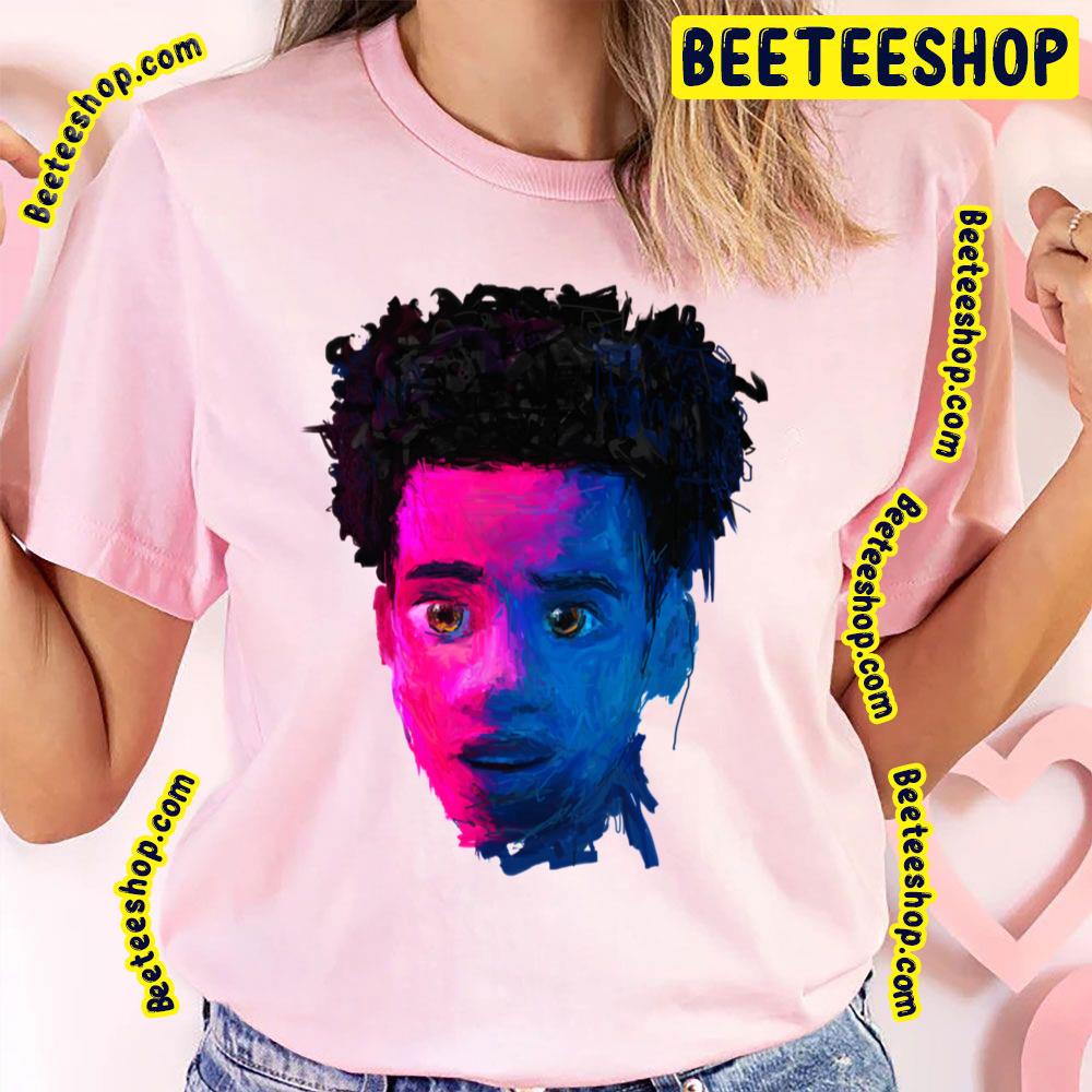 Portrait Miles Morales Spiderverse Movie Trending Unisex T-Shirt Portrait Miles Morales Spiderverse Movie Trending Unisex T-Shirt