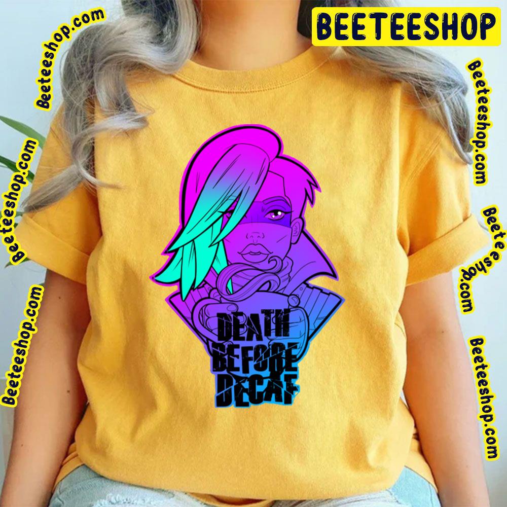 Purple Art Lorelei Death Before Decaf Borderlands Trending Unisex T-Shirt Purple Art Lorelei Death Before Decaf Borderlands Trending Unisex T-Shirt