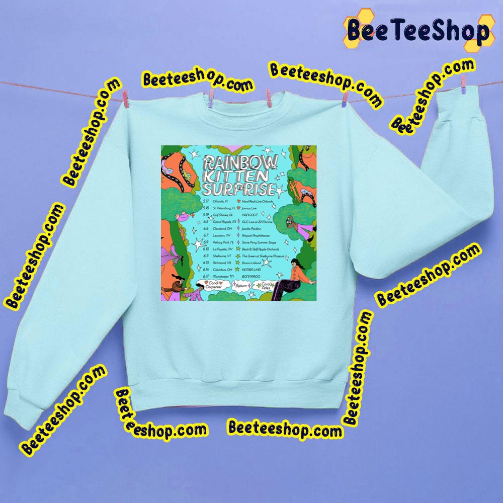 Rainbow Kitten Surprise Drop Stop Roll 2023 Dates Trending Unisex T-Shirt Rainbow Kitten Surprise Drop Stop Roll 2023 Dates Trending Unisex T-Shirt
