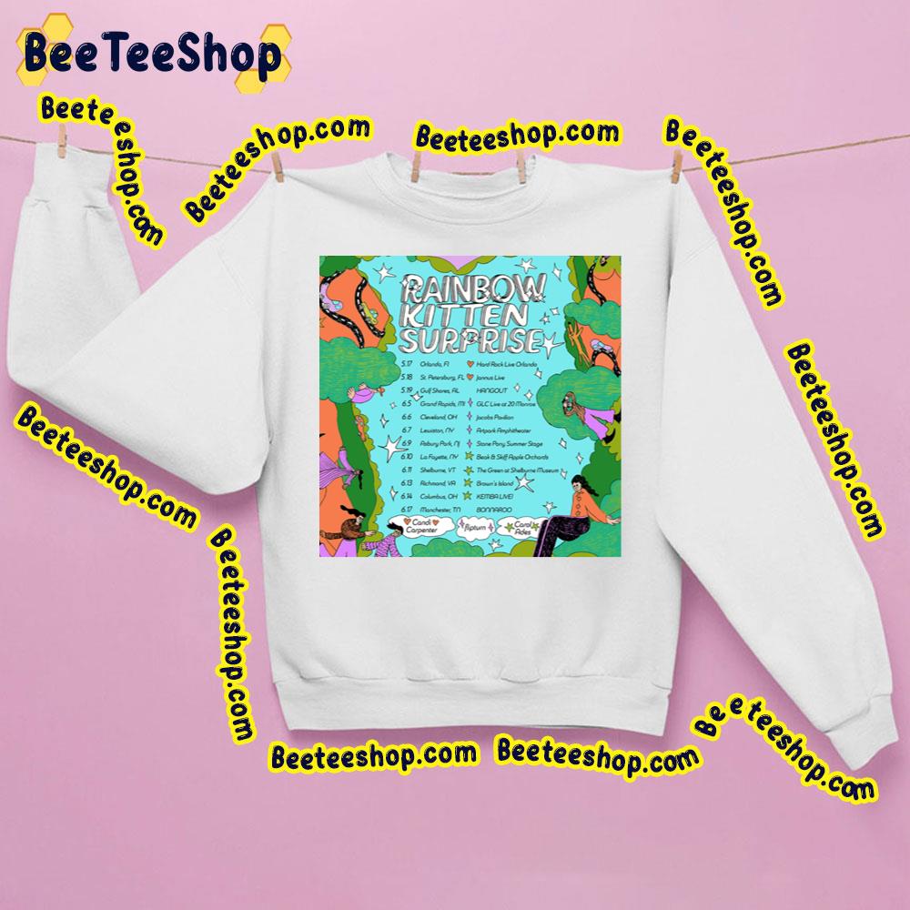 Rainbow Kitten Surprise Drop Stop Roll 2023 Dates Trending Unisex T-Shirt Rainbow Kitten Surprise Drop Stop Roll 2023 Dates Trending Unisex T-Shirt