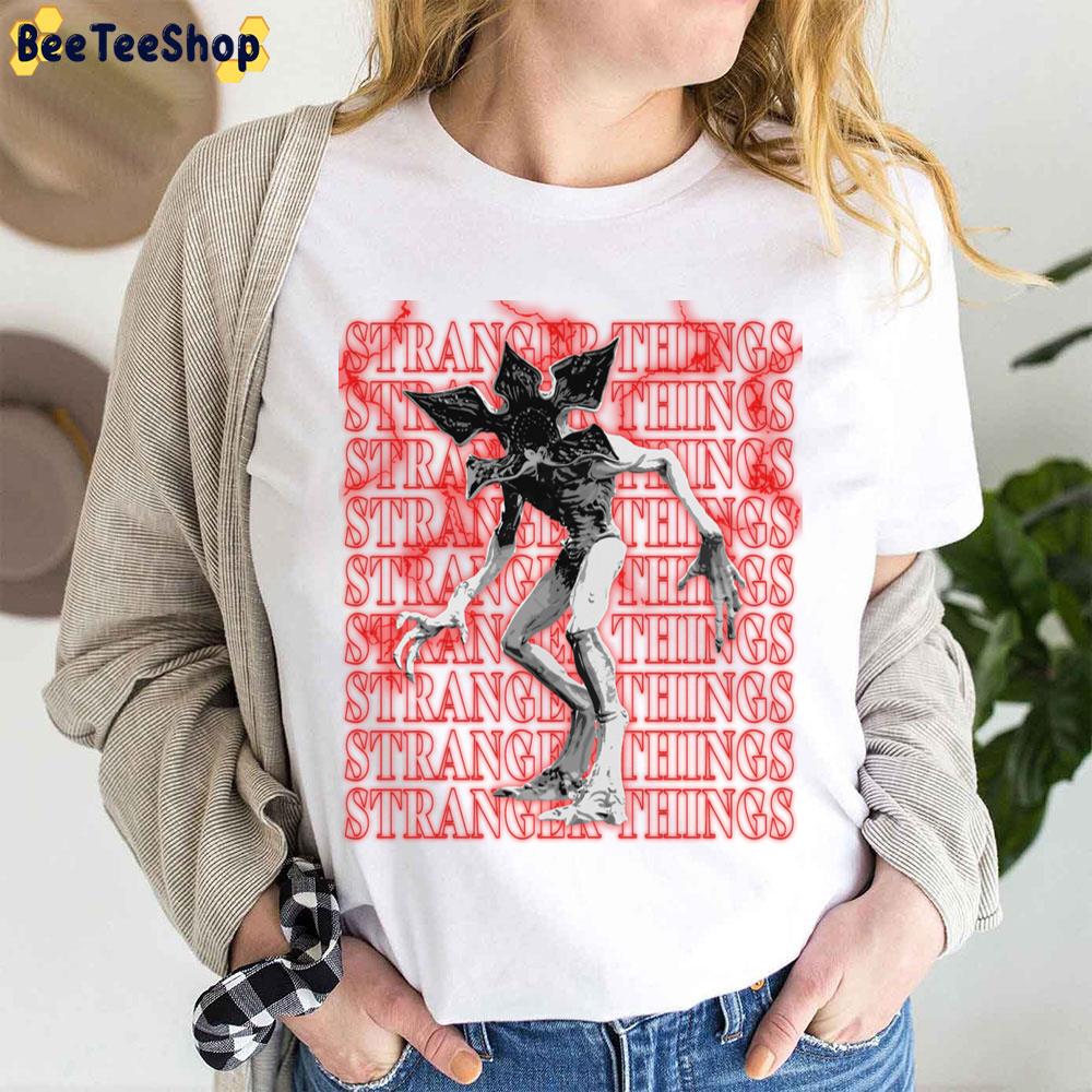 Red Background Stranger Things Demogorgon Trending Unisex T-Shirt Red Background Stranger Things Demogorgon Trending Unisex T-Shirt