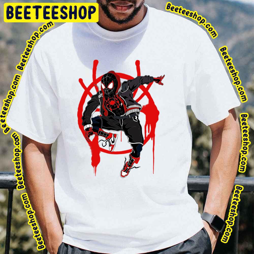 Red Circle Miles Morales Spiderverse Movie Trending Unisex T-Shirt Red Circle Miles Morales Spiderverse Movie Trending Unisex T-Shirt