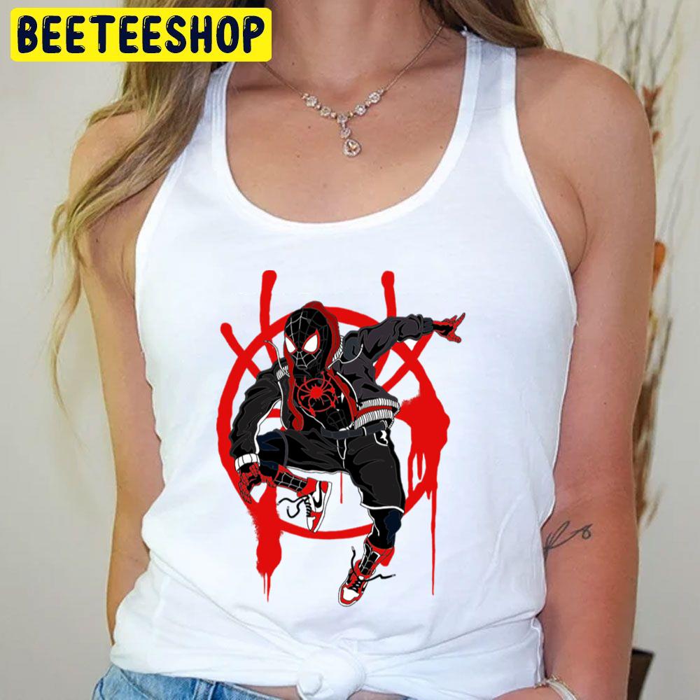 Red Circle Miles Morales Spiderverse Movie Trending Unisex T-Shirt Red Circle Miles Morales Spiderverse Movie Trending Unisex T-Shirt