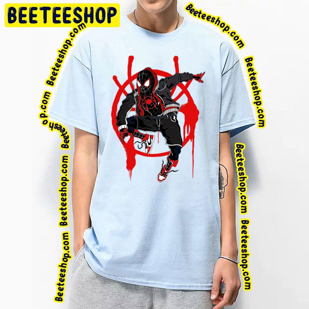 Red Circle Miles Morales Spiderverse Movie Trending Unisex T-Shirt Red Circle Miles Morales Spiderverse Movie Trending Unisex T-Shirt