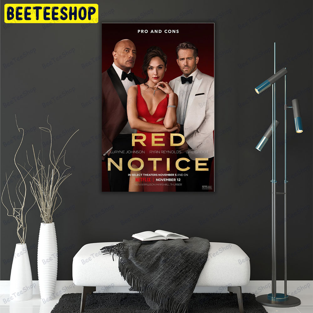 Red Notice Ryan Reynolds Dwayne Johnson Movie Portrait Canvas Red Notice Ryan Reynolds Dwayne Johnson Movie Portrait Canvas