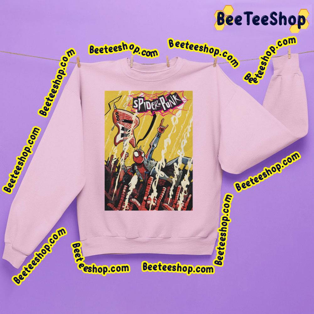 Retro Art Spider Punk Spiderverse Movie Trending Unisex Sweatshirt Retro Art Spider Punk Spiderverse Movie Trending Unisex Sweatshirt