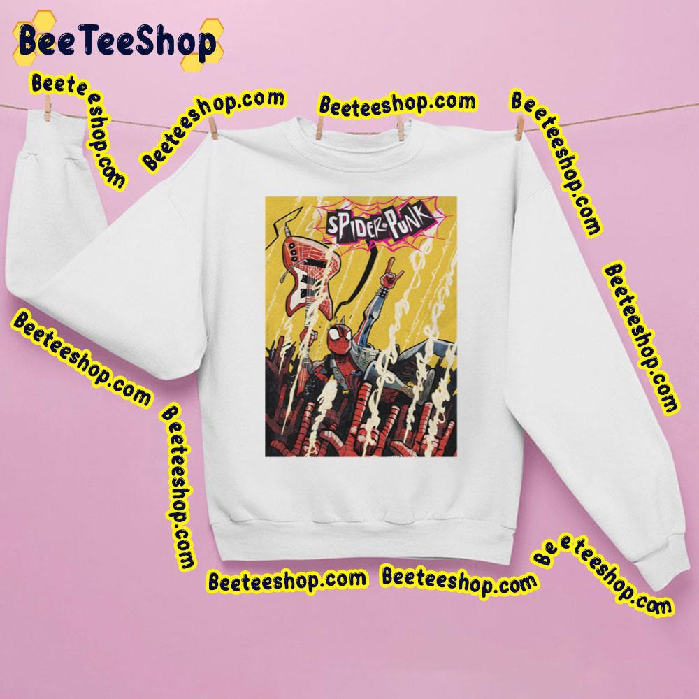 Retro Art Spider Punk Spiderverse Movie Trending Unisex Sweatshirt Retro Art Spider Punk Spiderverse Movie Trending Unisex Sweatshirt