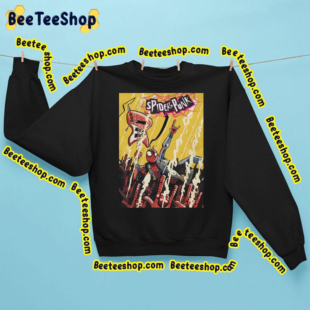 Retro Art Spider Punk Spiderverse Movie Trending Unisex Sweatshirt Retro Art Spider Punk Spiderverse Movie Trending Unisex Sweatshirt