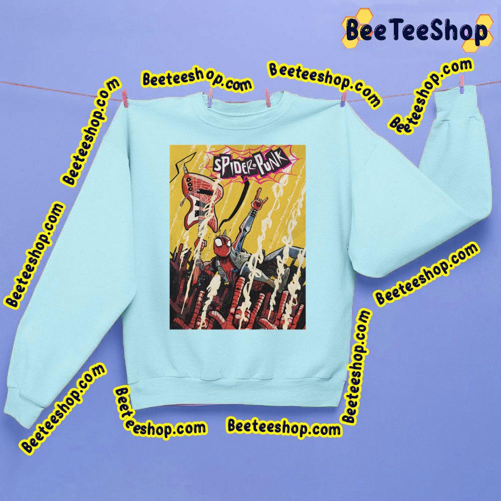 Retro Art Spider Punk Spiderverse Movie Trending Unisex Sweatshirt Retro Art Spider Punk Spiderverse Movie Trending Unisex Sweatshirt