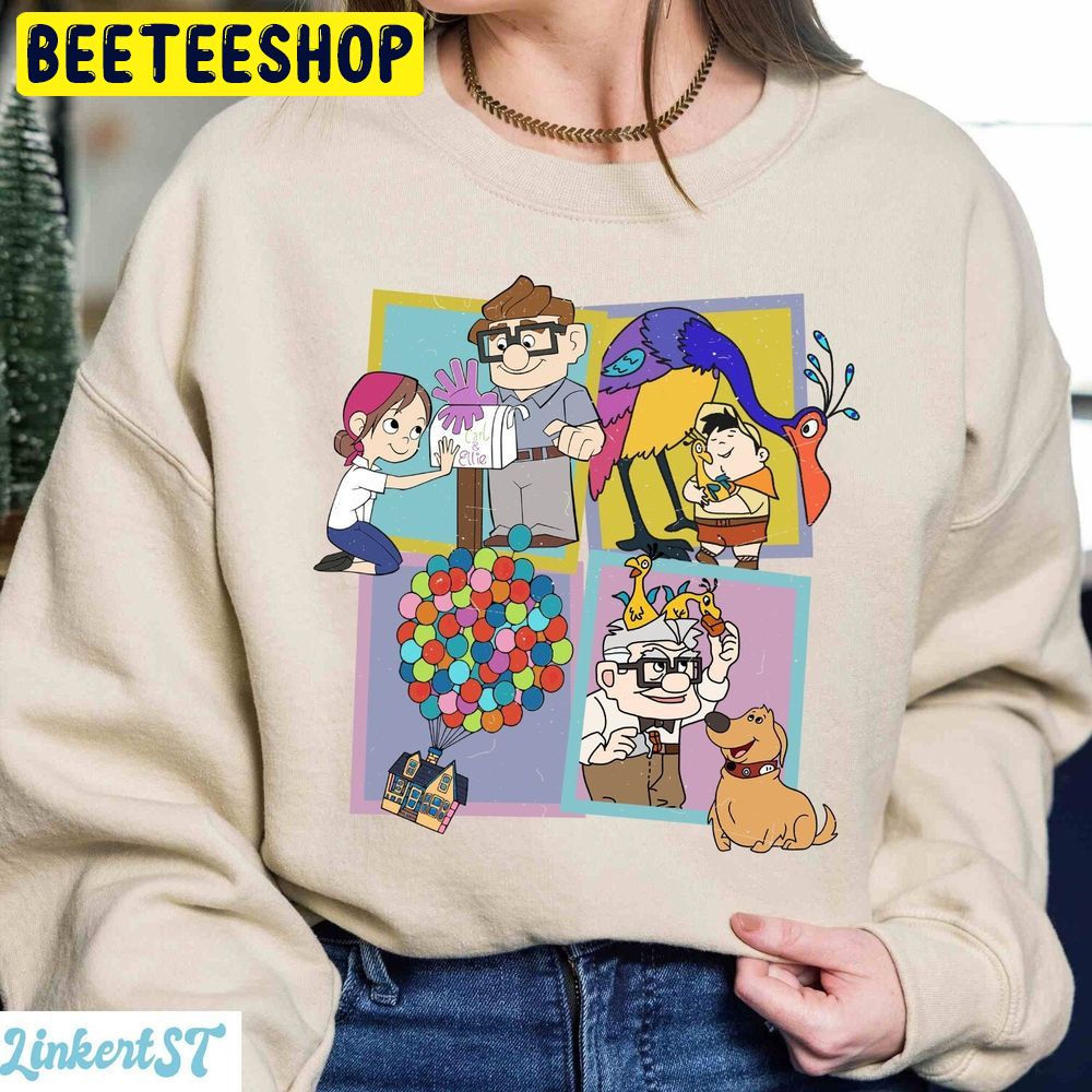 Retro Carl And Ellie Pixar Up House Balloons Carl Trending Unisex Sweatshirt Retro Carl And Ellie Pixar Up House Balloons Carl Trending Unisex Sweatshirt