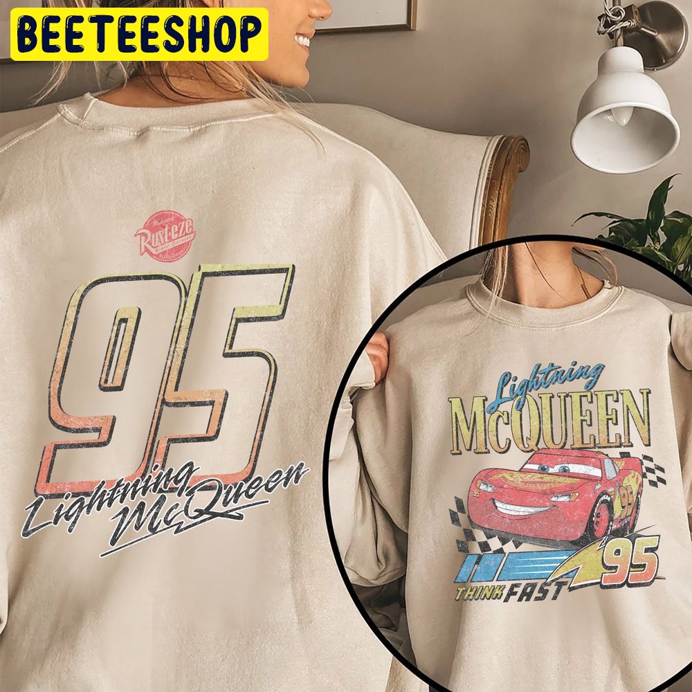 Retro Lightning Mcqueen Number Back Double Sided Trending Unisex Sweatshirt Retro Lightning Mcqueen Number Back Double Sided Trending Unisex Sweatshirt